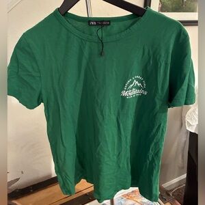 Zara Forest Green Waist Length Tee